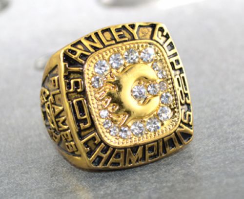 NHL Calgary Flames World Champions Gold Ring - Click Image to Close